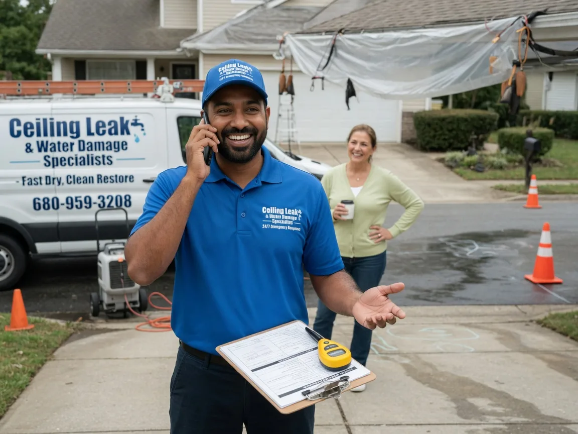 Ceiling Leak Cleanup Mount Union, IA FAQs